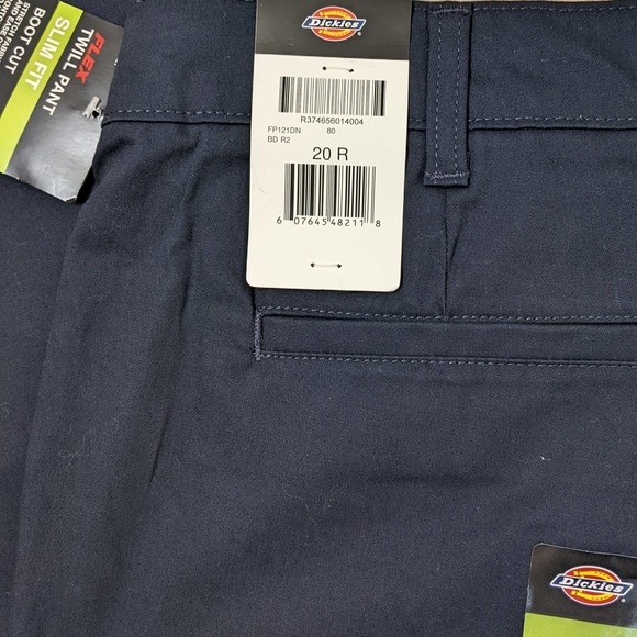 Dickies Women's Navy Flex Twill Pant Slim Fit Boot Cut Size 20R NWT - Picture 4 of 6